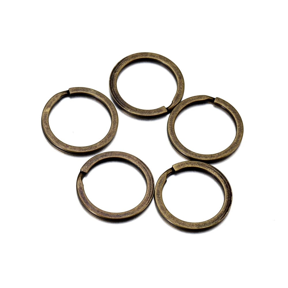 Keyrings Round Metal Gold Color Connectors DIY Jewelry Making Craft Supplies