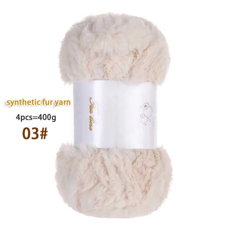 Yarn, Wide Faux Fur for Handmade Coats, Scarves, Hats & Crochet Shoes