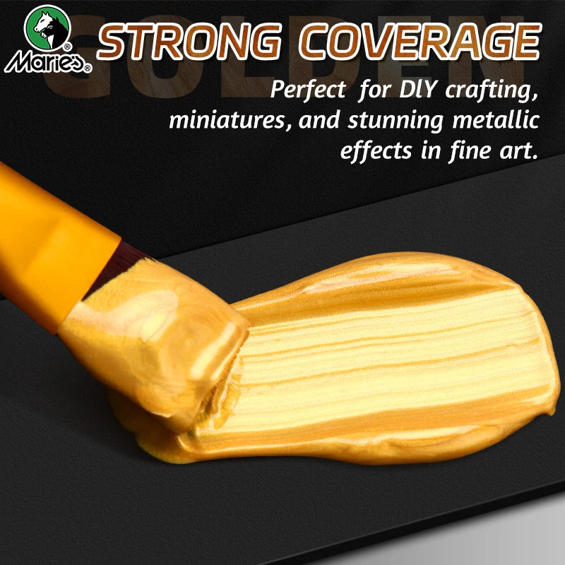 Marie's Metallic Acrylic Paint 50ml — Pearlescent & Shiny Pigments