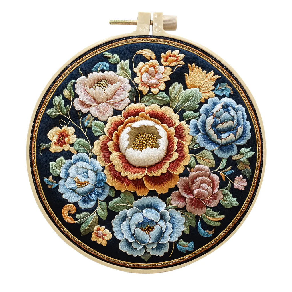 Embroidery Kit, Floral Patterns for Beginner Needlework & Handmade Crafts