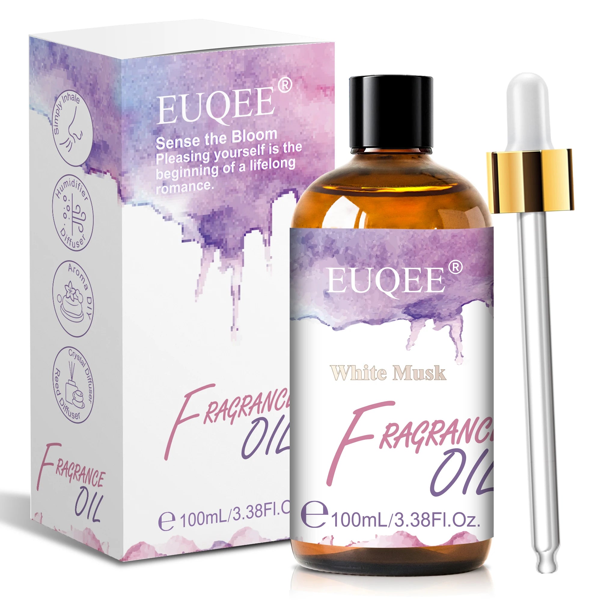 EUQEE 100ml Premium Fragrance Oil Coconut Vanilla White Musk Freesia Aroma Fragrance Oils For Diffuser Humidifier Candle Making