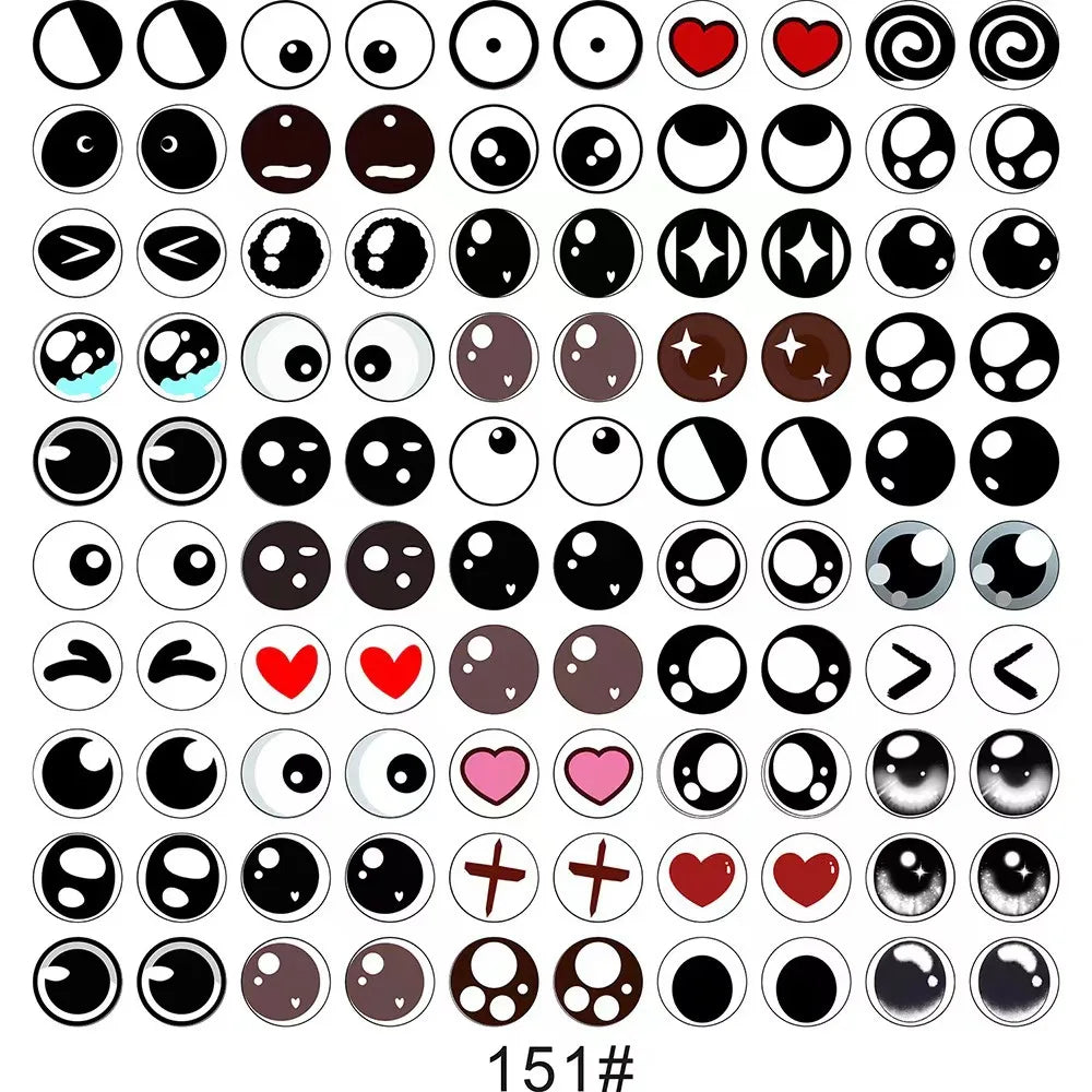 50Pcs 6/8/10/12mm Doll Glass Eye Doll Making Safety Eyes Craft Supply