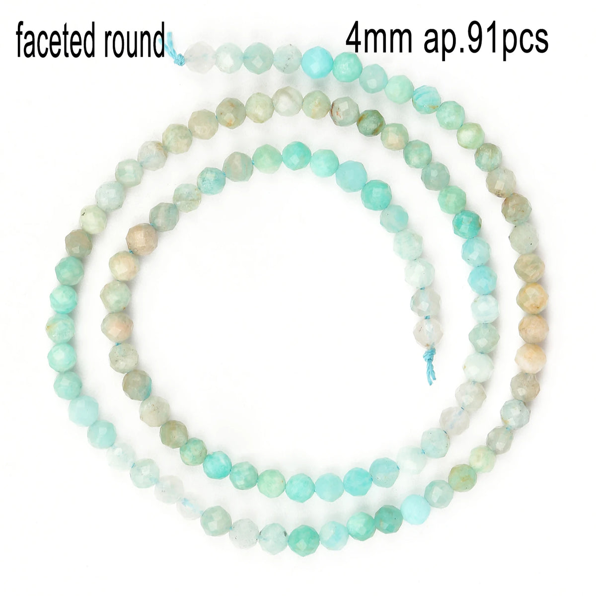 Stone Beads Amazonite-Style Faceted Mixed Shapes for DIY Jewelry Making