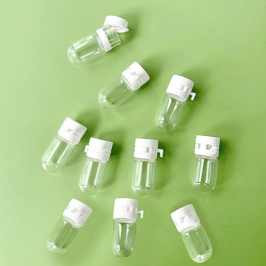 Travel Bottles Empty Clear Glass Cosmetic Sample Containers 10 Pack