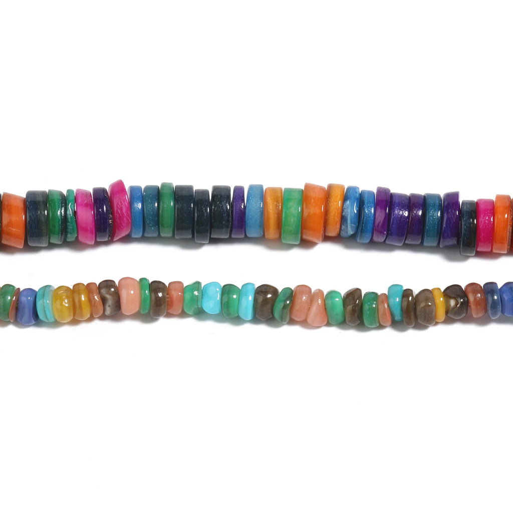Shell Beads Flat Round Heishi Mother-of-Pearl Styles for DIY Jewelry Making