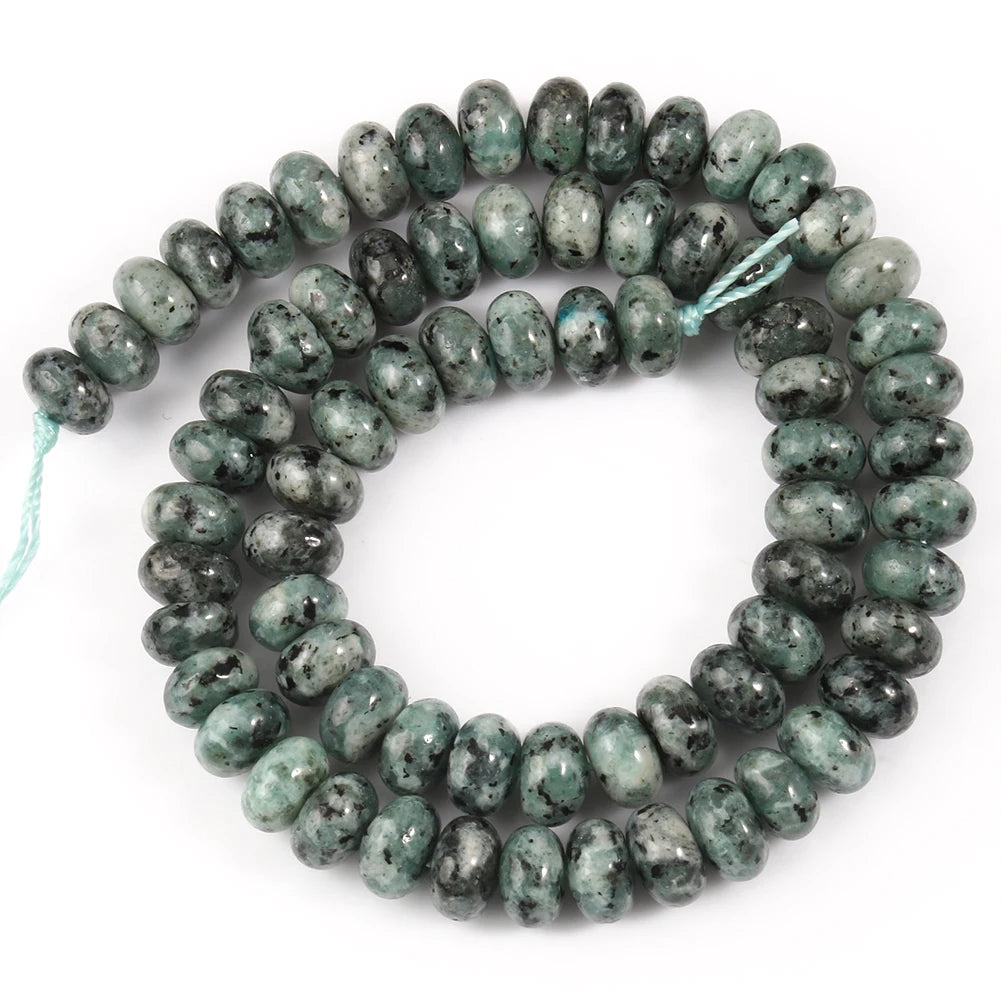 Stone Beads Round Purple Blue Angelite-Style Rondelle for DIY Jewelry Making