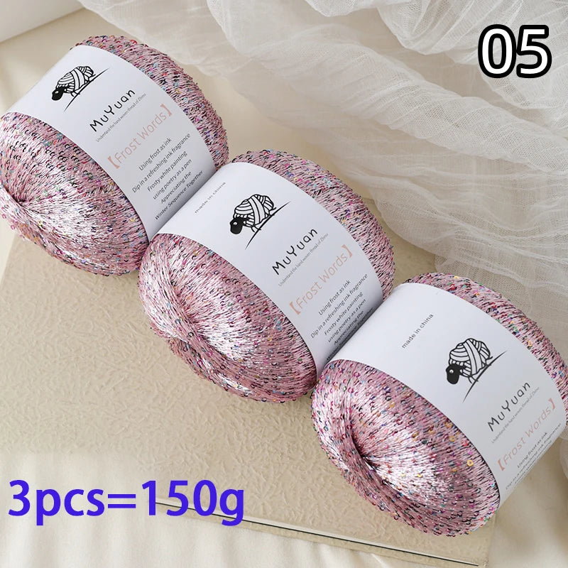 Yarn, Glitter Effect for Knitting Cushions, Bags, Hats & Decorative Crafts