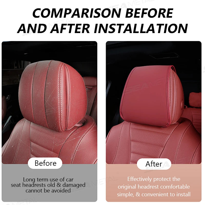 BLALION Premium Car Headrest Cover Premium Quality Replacement Accessory