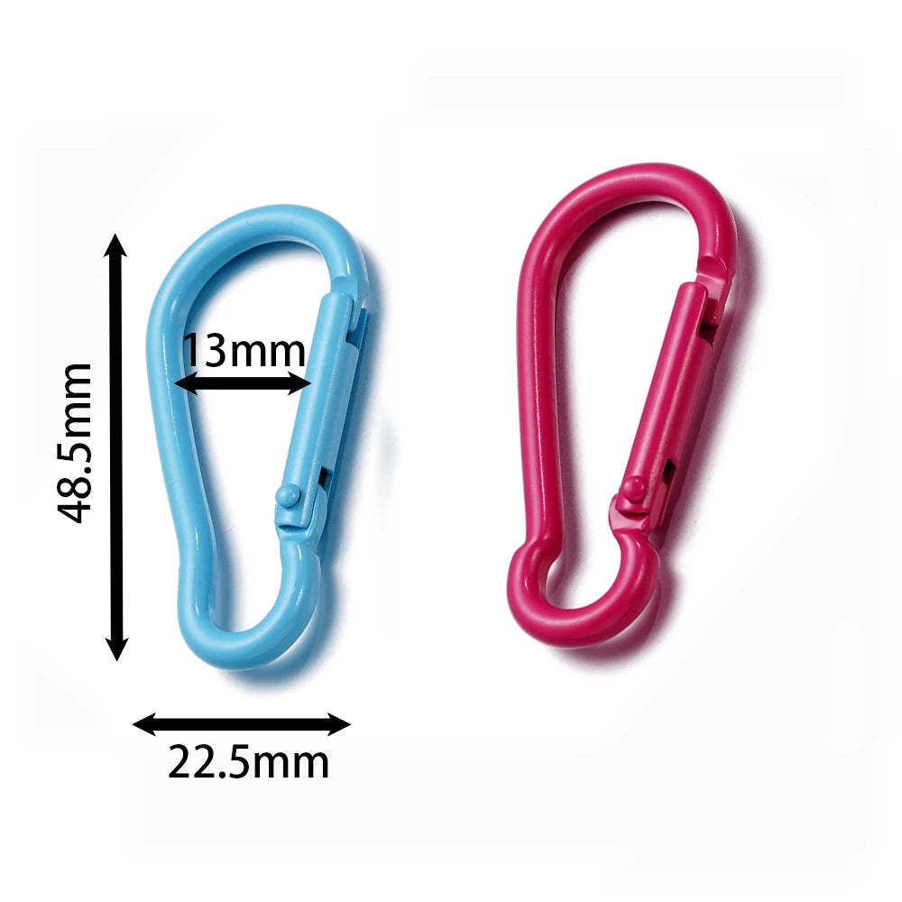 Keyrings . Long Spring Keyring Openable Carabiner Clips Hooks DIY Jewelry Making
