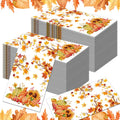 Thanksgiving Paper Napkins, 20pc, Pumpkin Maple Leaf, 12.9x15.7 in Unfolded