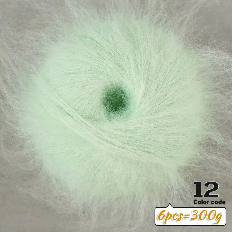 Yarn, Colorful Long-Pile for Knitting Sweaters, Coats, Shawls & Accessories