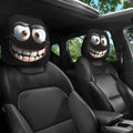 Smiley Face Printed Car Pillowcase Car Dashboard Ornament Decoration