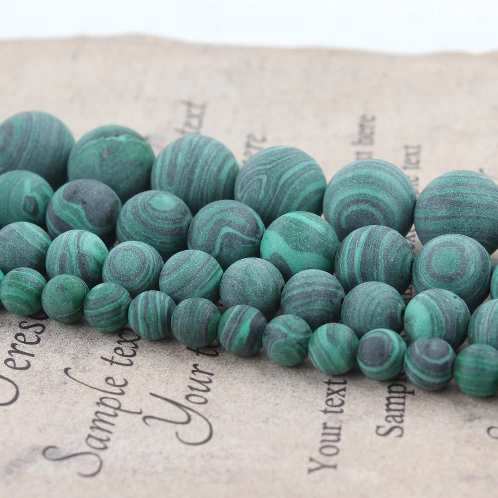Stone Beads Matte Round Turquoise Jasper Quartz Styles for DIY Jewelry Making