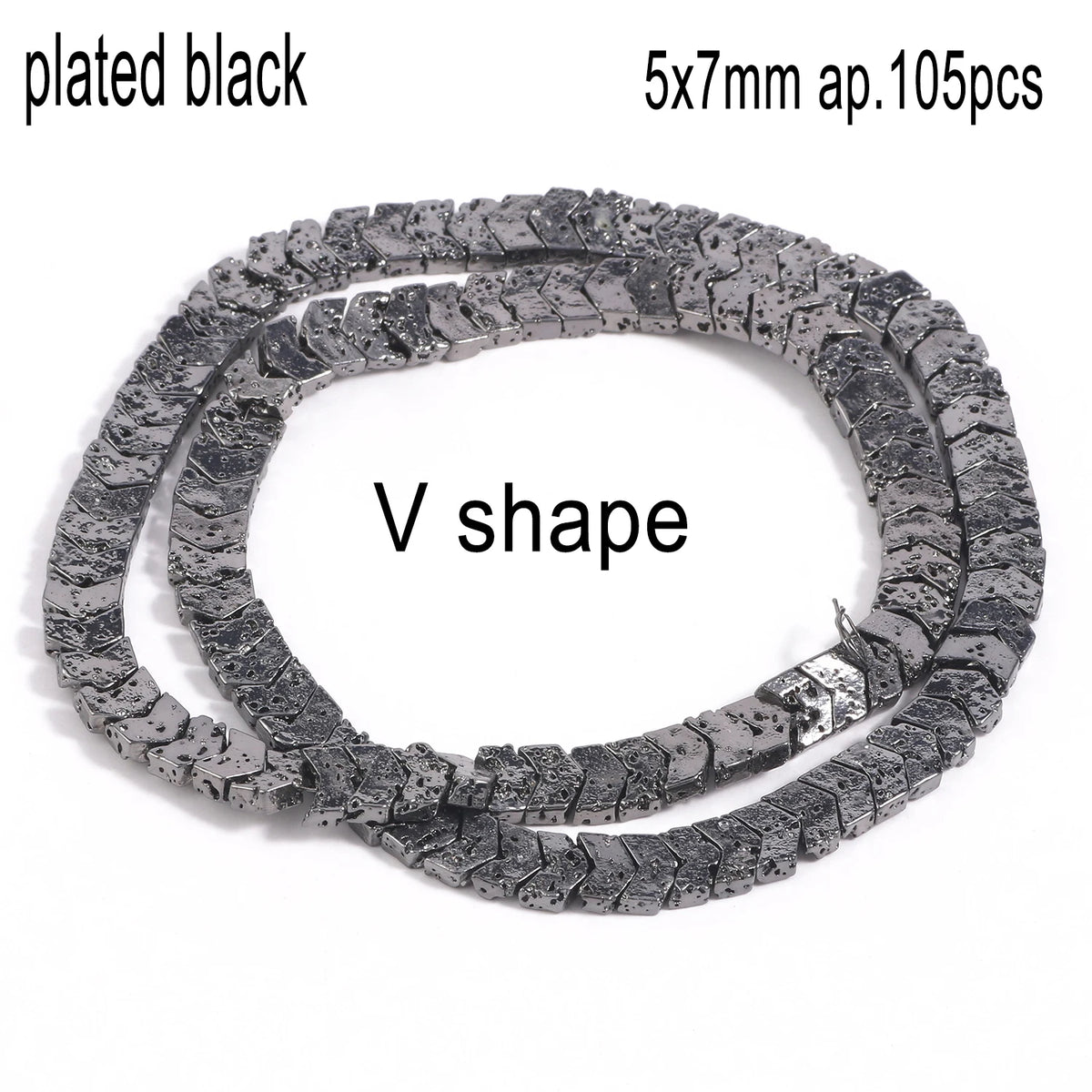 Stone Beads Black Volcanic Lava Spacer Waist Bracelets Necklace Craft Beads