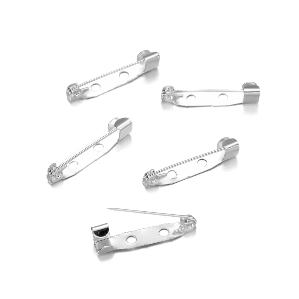 Safety Pins Metal Brooch Settings Blank Bases Brooch Clip Base Craft Supplies