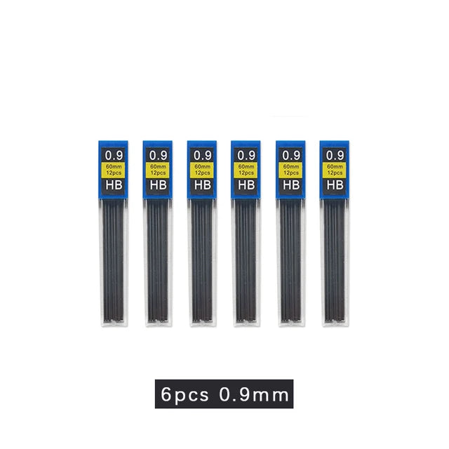 Mechanical Pencil, Full Metal, 0.3–3.0mm + Lead Refills, Built-In Sharpener