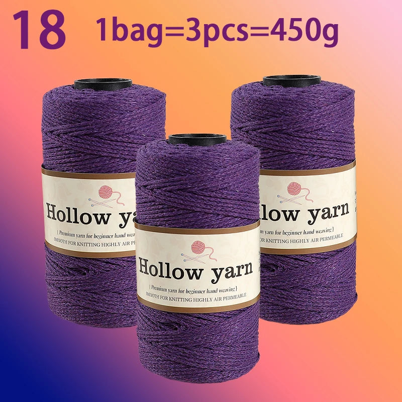 Yarn, Hollow Cord for Bags, Storage Baskets, Floor Mats & Hanging Crafts