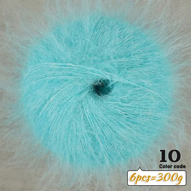 Yarn, Colorful Long-Pile for Knitting Sweaters, Coats, Shawls & Accessories
