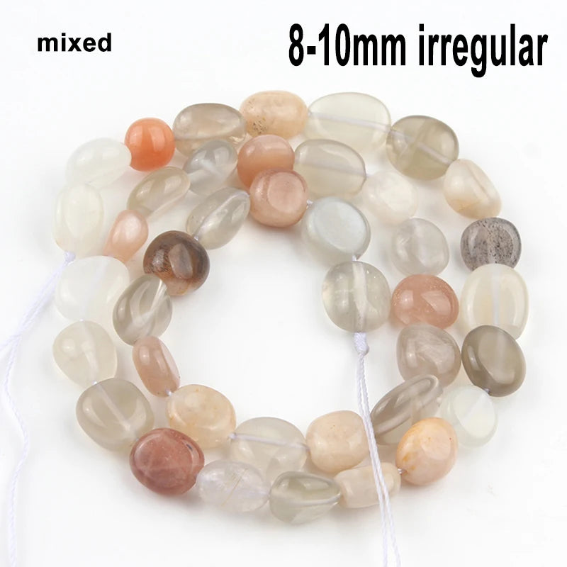 Stone Beads Nude Sunstone-Style Faceted Irregular for DIY Jewelry Making