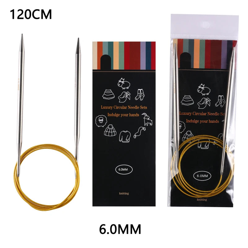 Knitting Needles, Stainless Steel Circular for Handmade Sweaters & Scarves