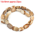 Stone Beads Picture Jasper-Style Round Tube Rondelle for DIY Jewelry Making