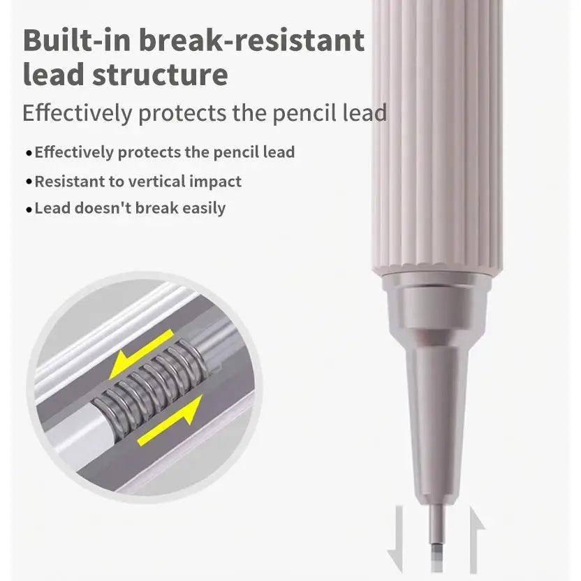 Metal Mechanical Pencil Set, HB — 4 Sizes with 80pc Lead Refills & Case