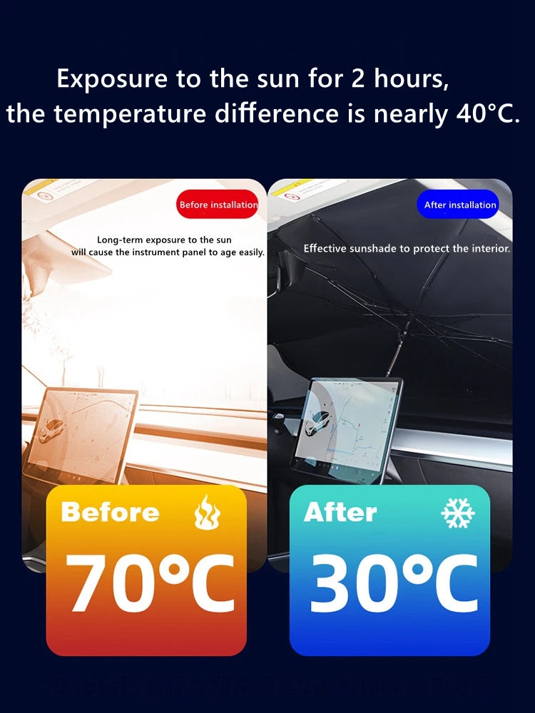 car sunshade retractable sunscreen heat Car Sun Shade UV Protector