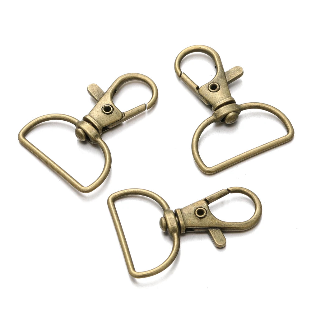 Swivel Clasps Alloy D-Ring Lanyard Snap Hooks DIY Jewelry Making Craft Supplies
