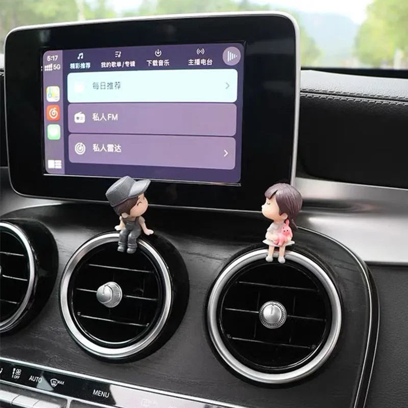 Cute Cartoon Couples Car Decoration Car Dashboard Ornament Decoration