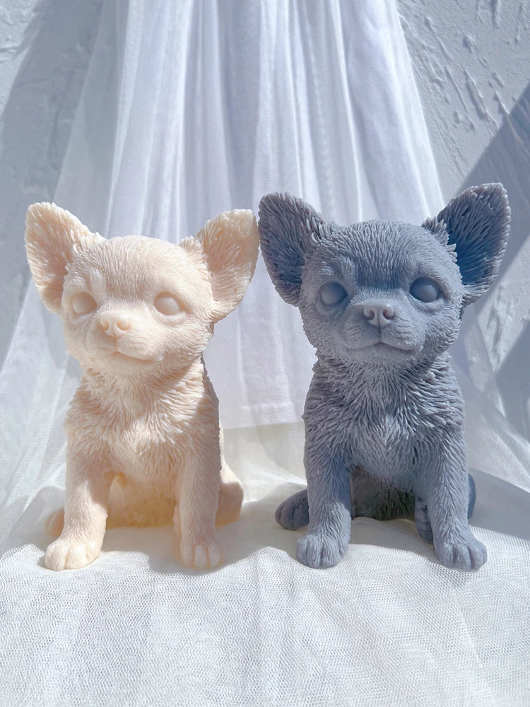 Different Breeds Puppy Candle Mold Animal Puppies Soy Wax Silicone Mould Dog Lover Home Decor