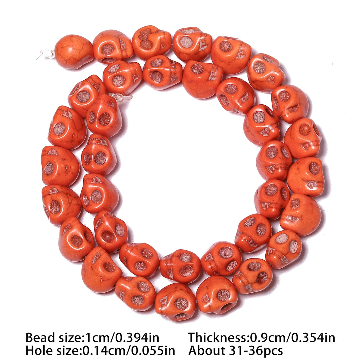 Stone Beads Halloween Pumpkin Skull Howlite Styles for DIY Jewelry Making