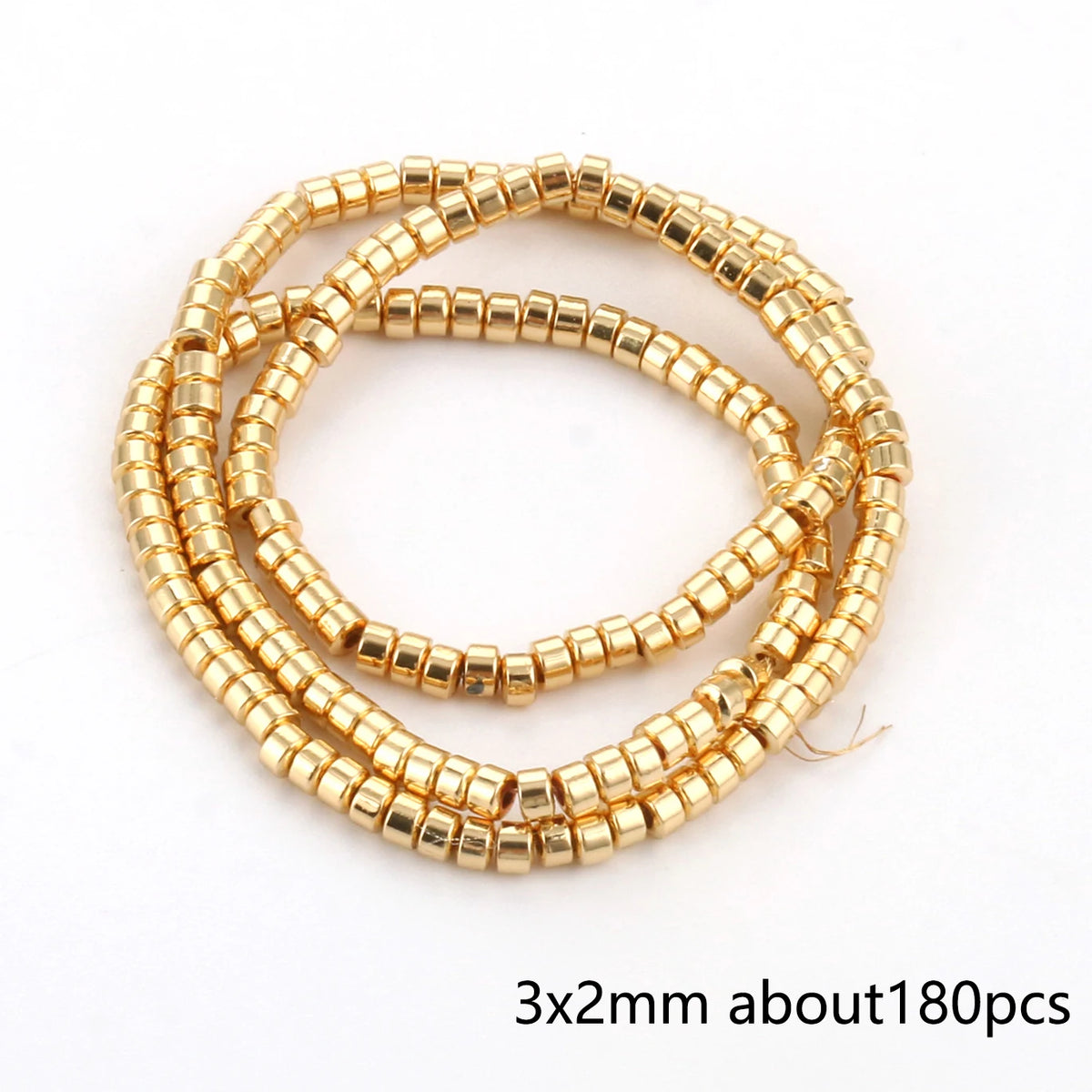 Stone Beads Hematite-Style Gold-Tone Mixed Shapes for DIY Jewelry Making