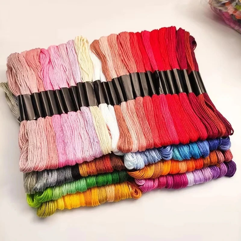 Embroidery Floss, Mixed Colors for Cross-Stitch, Sewing & Bracelet Crafts