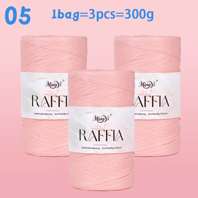 Yarn, Raffia-Style for Handmade Hats, Bags, Floor Mats & Storage Crafts
