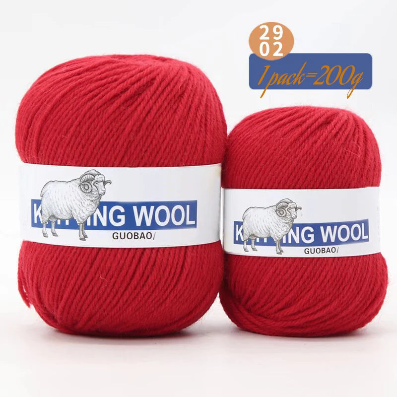 Yarn, Medium Thickness for Knitting Sweaters, Coats, Scarves & Winter Hats