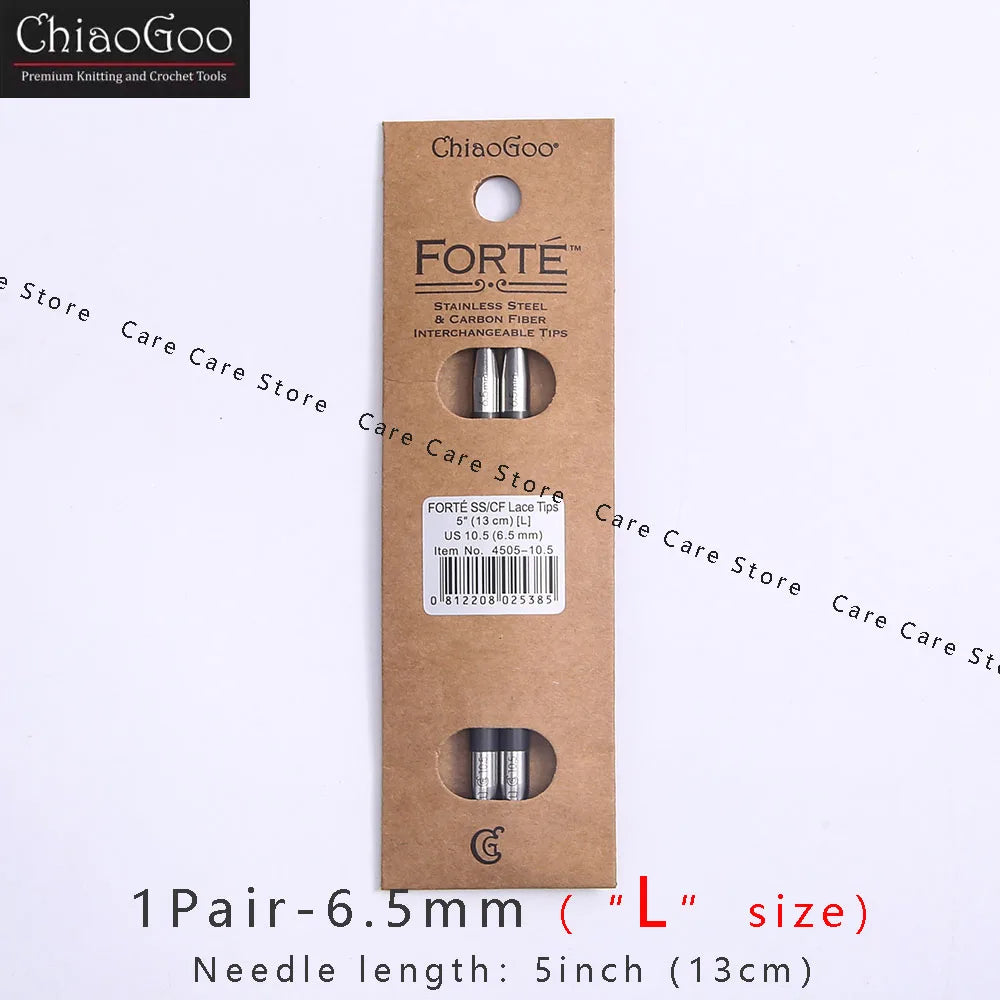 Knitting Needle Tips, ChiaoGoo FORTE for Interchangeable Needlecraft Tools