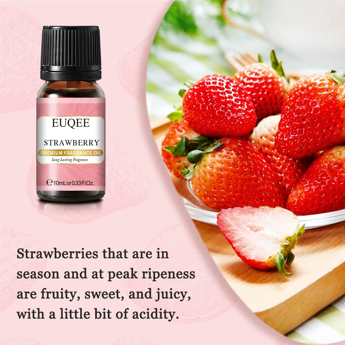 EUQEE 10ML 10ML Sweet Fruit Fragrance Oil For Aromatherapy,Making Candle,DIY Soap,Apple,Mango,Strawberry,Cherry,Coconut,Peach