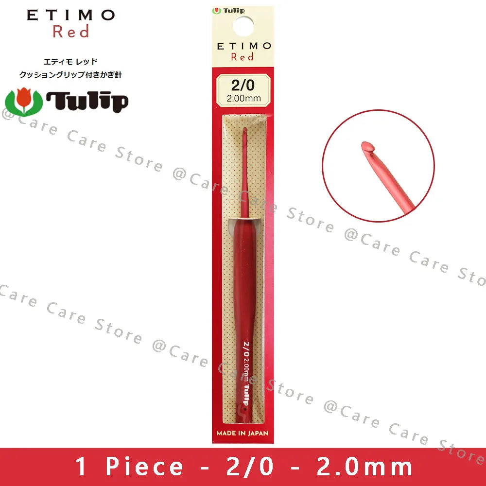 Crochet Hook, Tulip Etimo Red for Handmade Yarn & Needlework Projects