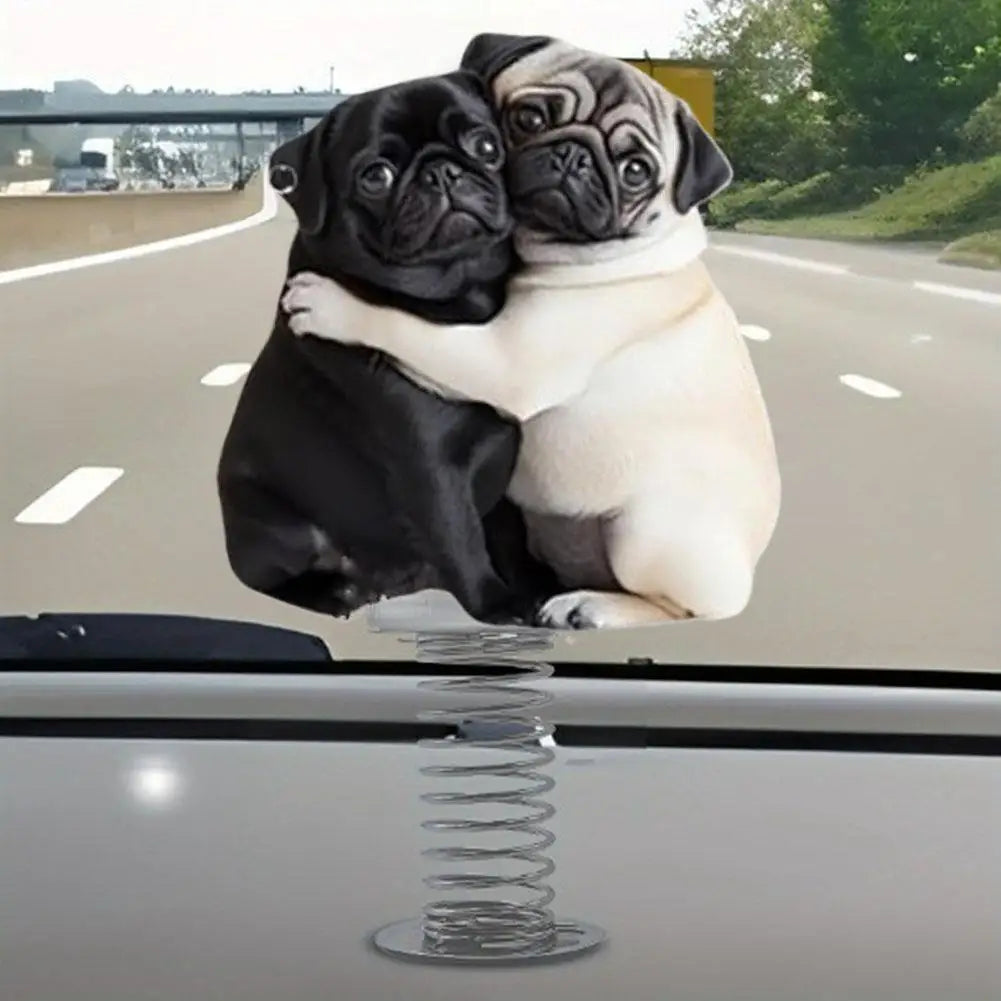 Lovely Dog Acrylic Spring Shaking Car Dashboard Ornament Decoration