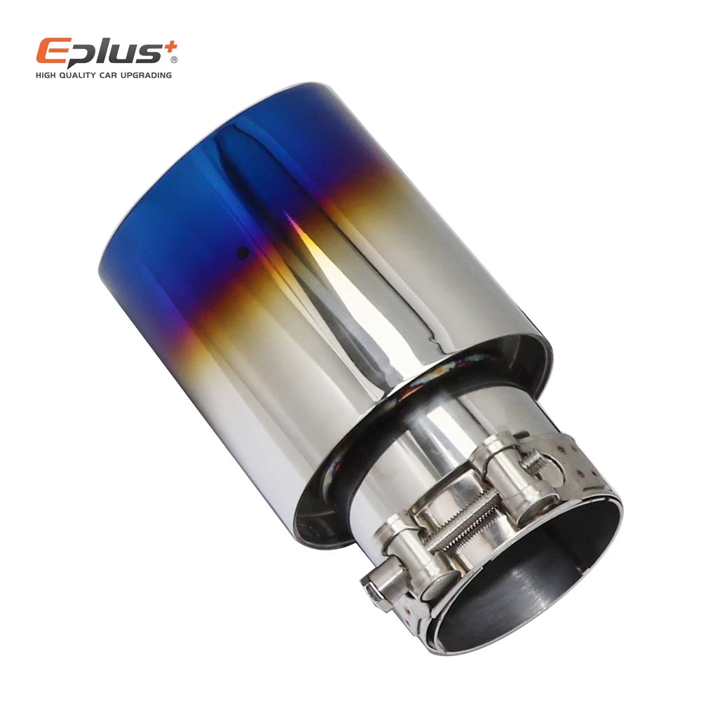 Angled Stainless Steel Exhaust Tail Pipe Tip | Roasted Blue | Multi-Size