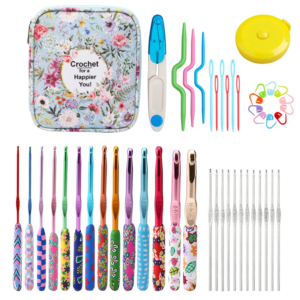 Crochet Hook Set with Storage Bag for Handmade Sweaters & Beginner Crafts