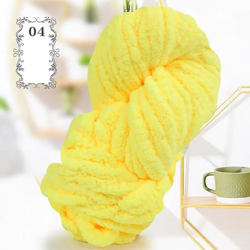 Yarn, Thick Chenille for Handmade Throws, Blankets, Rugs & Pet Bed Crafts