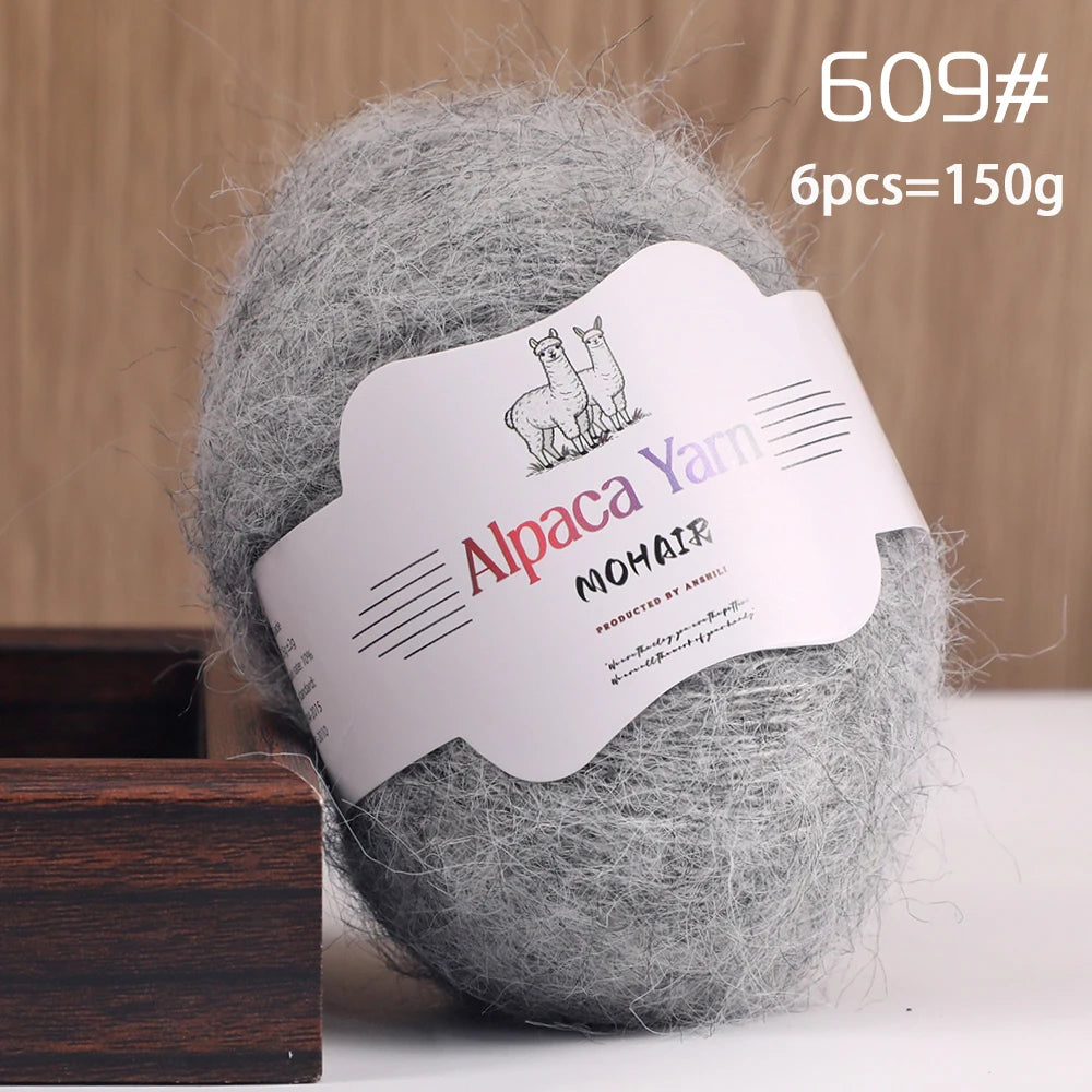 Yarn, Solid Color Long-Pile for Sweaters, Gloves, Hair Ties & Shawls