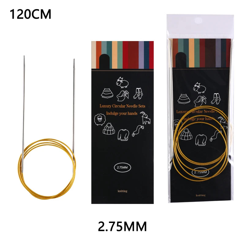 Knitting Needles, Stainless Steel Circular for Handmade Sweaters & Scarves