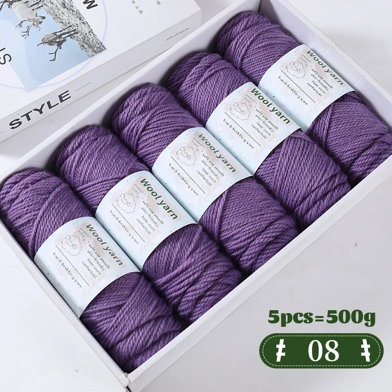 Yarn, Thick Rainbow Gradient for Coats, Scarves, Gloves & Creative Knitwear