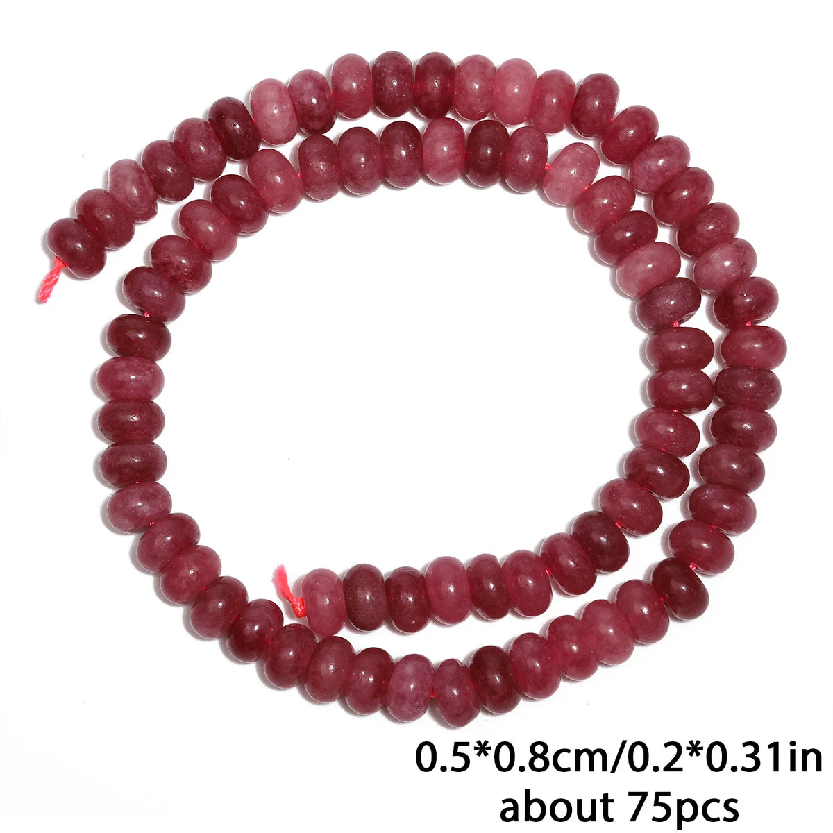 Stone Beads Rondelle Yellow Green Jade-Style for DIY Jewelry Making Craft Beads