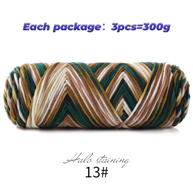 Yarn, Multicolor for Handmade Sweaters, Scarves, Blankets & Crochet Crafts