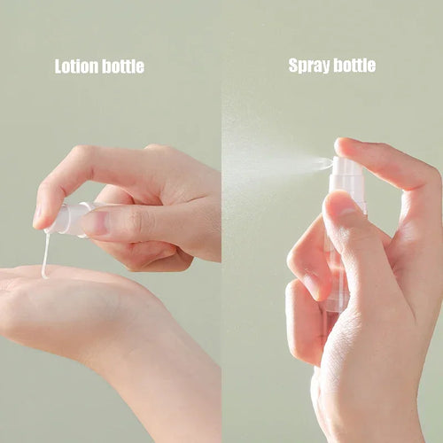 Airless Pump and Spray Bottle Set Empty Clear Travel Cosmetic Containers
