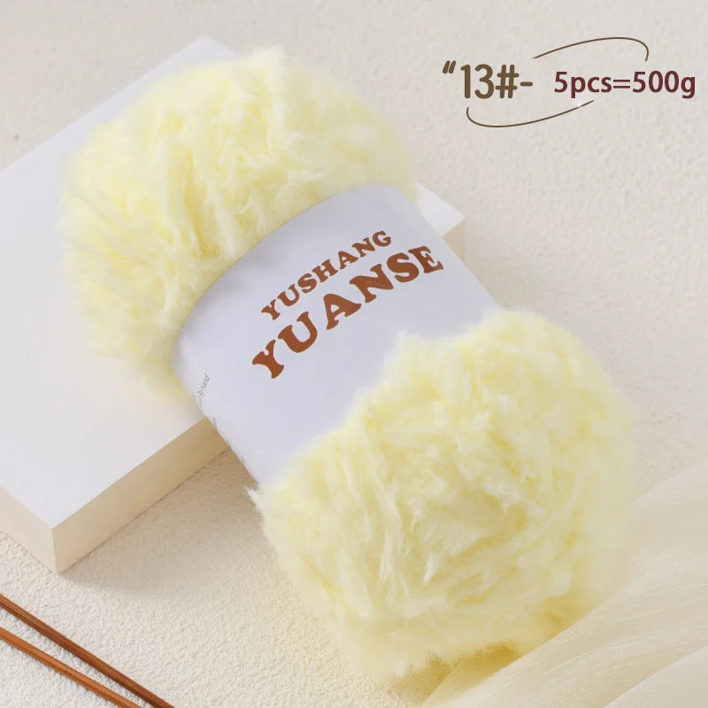 Yarn, Chunky Faux Fur for Crochet Shoes, Bags, Pendants & Slipper Crafts