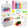Crochet Hook Tool Set with Tote Organizer for Handmade Yarn Projects